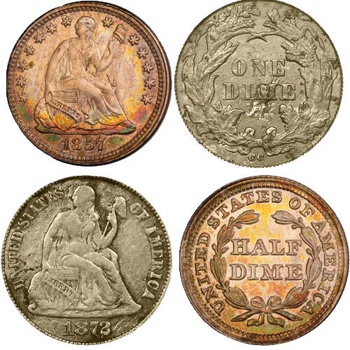 Half-Dimes And Dimes