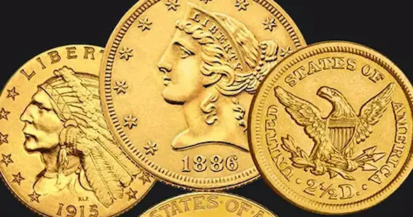 Detail of the 20$ Double Eagle
