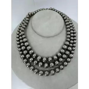 Sterling Triple Ball Necklace